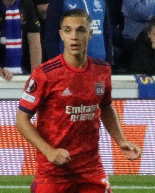 Maxence Caqueret, joueur de football